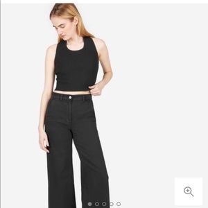 NWOT Everlane black ribbed crop tank